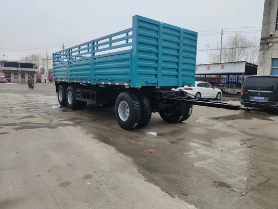 Nice Price Dump Drawbar Guangdong Full Trailer for Sale 