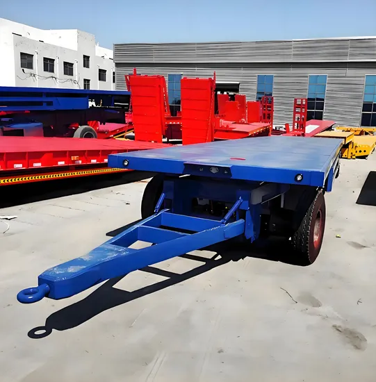 Jt 3 Axles 2 Axles 20FT Flatbed Drawbar Container Full Drawbar Flatbed Trailer 