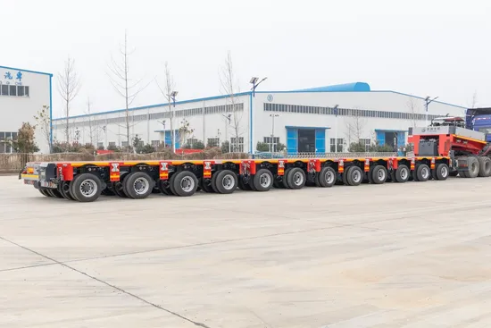New or Used Wholesale Price 8 Axle 200 Tons Transformer Transport Gooseneck Lowbed Truck Semi Trailer 