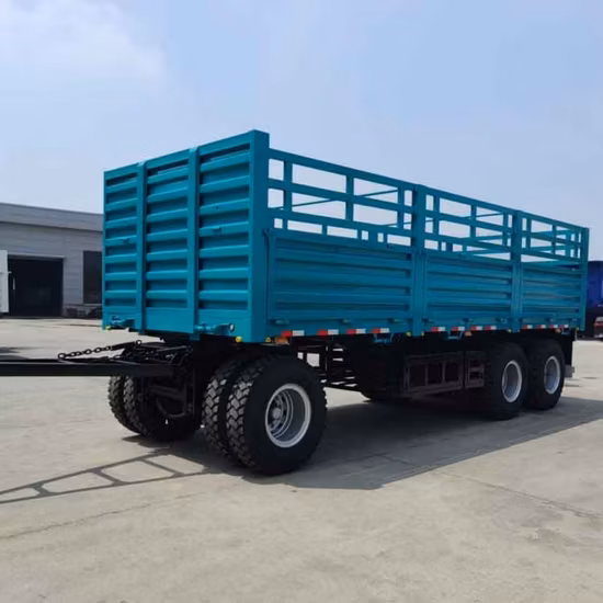 Full Cargo Goose Trailer/ Farm Trailer/ Full Dolly Drawbar Towing Truck Flatbed Truck Full Trailer 