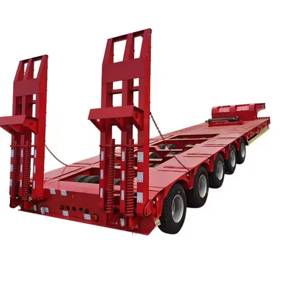 Low Bed Trailer 60 Ton 13m 3axle Lowbed Trailer Transport Lowbed Semi Truck Trailer 