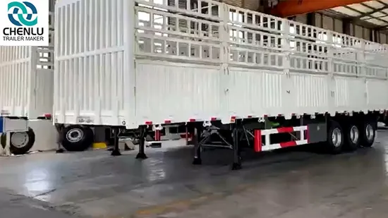 Cheap China Factory 3 Axle Bulk Cargo Side Wall Semi Trailer in Stock 