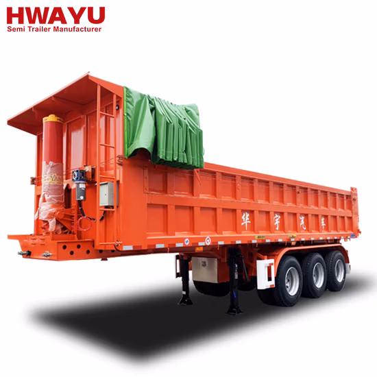 Low Price 3axles 50 Ton Tipping Dump Trailer 4 Axles 80 Ton Tipper Trailer for Africa 