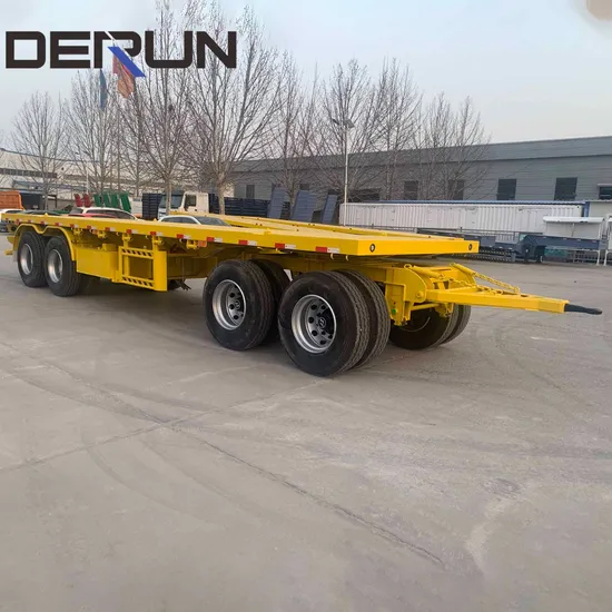 3 Axles Drawbar Dolly Hydraulic Truck Flatbed Semi Tractor Full Trailer 