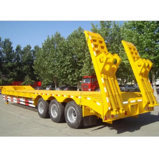 Low Prices 3 Axle Semi Low Trailers Heavy Equipment Trailers Lowbed Trailers 