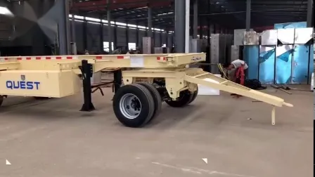 20feet 4 Axle 20FT 32FT Draw Bar Full Trailer Skeleton Trailer Container Drawbar Trailer 