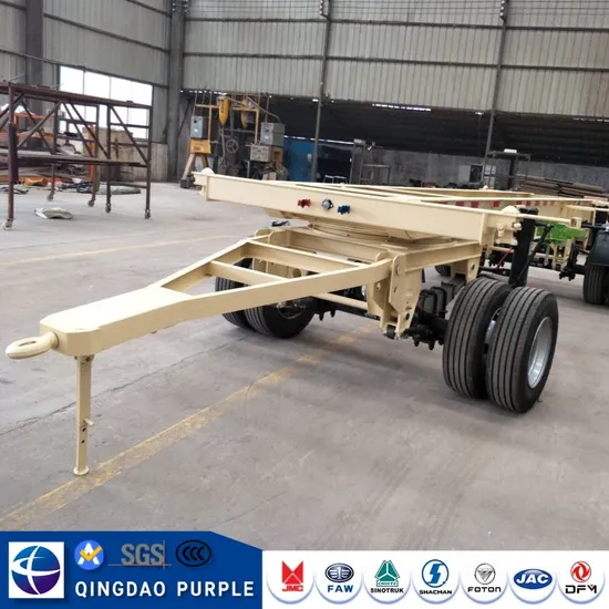 Best Price High Quality Utility 2 Axle Skeleton Drawbar Full Trailer for Sale 