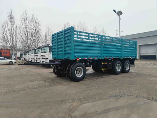 2 Axles Drawbar Container Chassis Trailer Draw Bar Skeleton Dolly Full Semi Trailers Shipping Container Trailer for Sale 