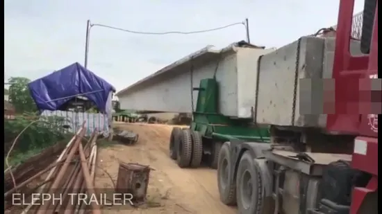 4+4 Axles 3+5 Axles Tons Long Pipes Transport Hydraulic Dolly Towing Girder Lowbed Modular Semi Trailer 