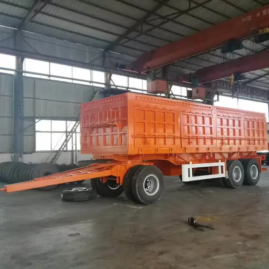 China Factory Side Wall Towing Drawbar Full Trailer 
