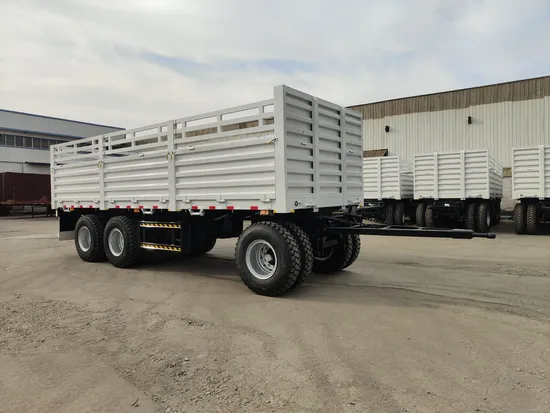 Fence Tandem Agricultural Drawbar Towing Cargo Truck Full Trailer 