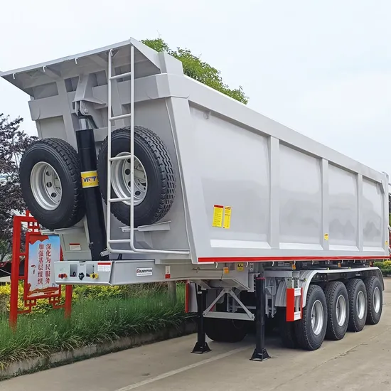 Heavy Duty 3 Axle Side Dumper Truck Semi Trailer 