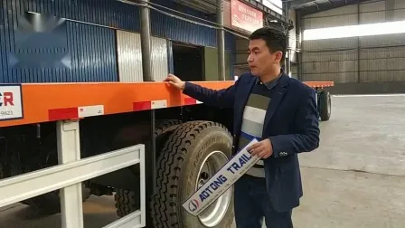 3 Axle Drawbar Towing Cargo Side Tipping/Tipper Full Trailer 