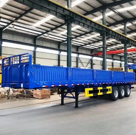 Cheap China Factory 3 Axle Bulk Cargo Side Wall Semi Trailer in Stock Efficient Loading and Unloading Transport Sand Gravel 